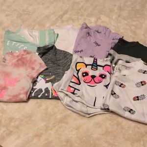 JUSTICE tee bundle size 8